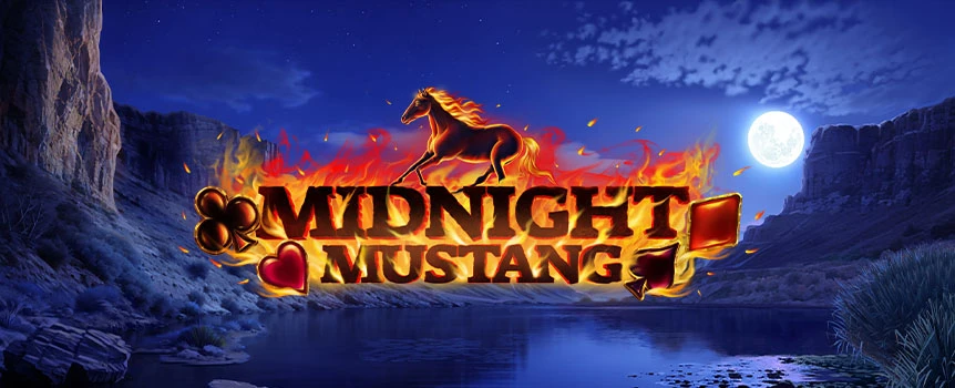 Get ready for a late-night ride out in the open desert when you play the Midnight Mustang online slot game at Slots.lv.