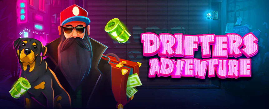 Take to the streets with the Drifters Adventure online slot, here at Slots.lv! Unleash free spins, Refilling Reels, and giant multipliers, and win up to 5,000x your bet!