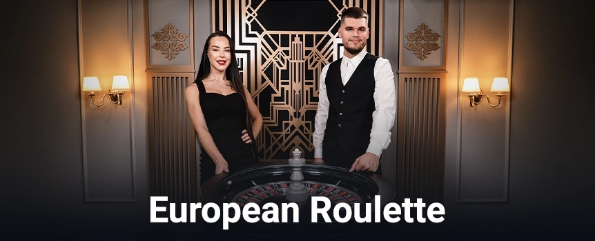 Live European Roulette is a live dealer game. The Roulette wheel features 37 numbered slots, ranging from 0 to 36, all available for betting. The wheel is rotated in one direction while a ball is spun in the opposite direction. The ball ultimately settles into one of these numbered slots. If you have placed a bet on the slot where the ball lands, you will receive a payout. 