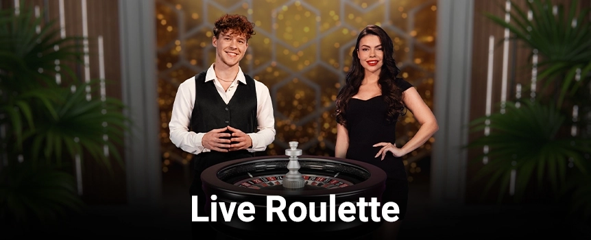 Live American Roulette is an exciting live dealer game featuring a Roulette wheel with 38 numbered slots, from 1 to 36, and two extra green pockets for 0(0) and a double 0(00). The wheel spins in one direction while a ball is launched in the opposite direction. When the ball comes to rest in a slot, players who have bet on that number win a payout.