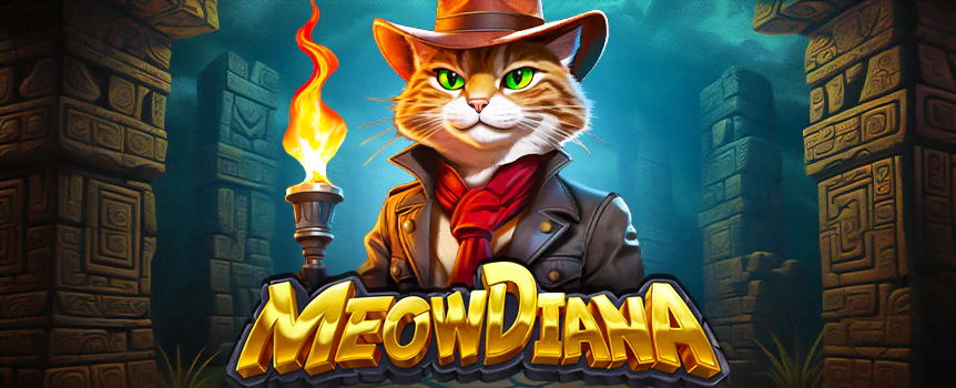 Collect solid Gold Coins and evade vicious mummified cats in Meowdiana. Play at Slots.lv and escape with the 2,500x Jackpot! 