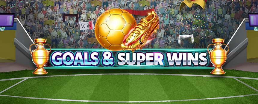 Take aim, shoot and score in the Goals & Super Wins online slot game at Slots.lv to see what big prizes you can take home.